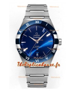 Omega Co-Axial Constellation Acier inoxydable Cadran bleu Réplique miroir 1:1 41MM