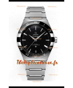 Omega Co-Axial Constellation Acier inoxydable Cadran noir Réplique miroir 1:1 41MM