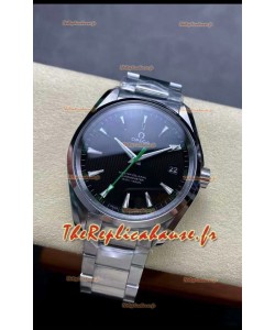 Omega Aqua Terra 150M Cadran Noir Boîtier Acier 904L Aiguille Verte Réplique miroir 1:1 41MM 