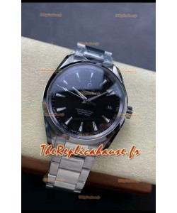Omega Aqua Terra 150M Cadran Noir 904L Boîtier Acier Aiguilles Acier Réplique miroir 1:1 41MM 