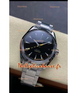 Omega Aqua Terra 150M Cadran noir Boîtier acier 904L Aiguilles colorées Réplique miroir 1:1 41MM 