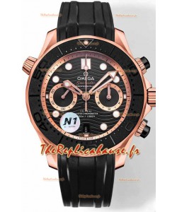 Omega Seamaster Co-Axial Master Chronograph Cadran Noir Or Rose 44MM Réplique miroir 1:1