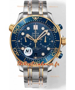 Omega Seamaster Co-Axial Master Chronograph - Cadran bleu bicolore - 44 mm - Réplique miroir 1:1