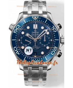Omega Seamaster Co-Axial Master Chronographe Acier Inoxydable Cadran Bleu 44MM Réplique miroir 1:1