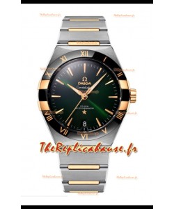 Omega Co-Axial Constellation Deux tons Noir Cadran Vert Réplique miroir 1:1 41MM