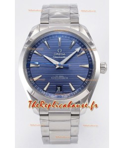 Omega Aqua Terra 150M Cadran Bleu 904L Boîtier Acier Réplique miroir 1:1 41MM 