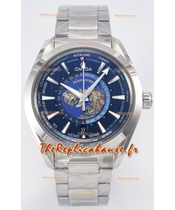 Omega Aqua Terra 150M Wolrd Timer 24 Cadran bleu 904L Acier Réplique 1:1 41MM 