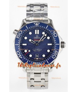 Omega Seamaster Super Clone 300M Master Chronometer Montre bleue en acier suisse 904L