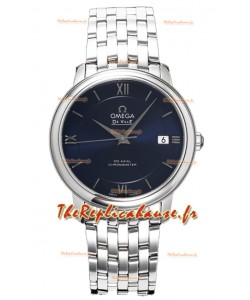 Omega De Ville Co-Axial Chronometer 36.8MM Montre Suisse Réplique avec cadran bleu foncé 