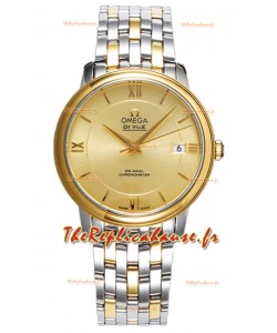 Omega De Ville Co-Axial Chronometer 36.8MM Montre Suisse Réplique avec boîtier bicolore