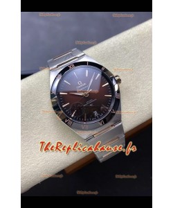 Omega Super Clone Co-Axial Constellation Cadran Inox Marron Réplique Montre
