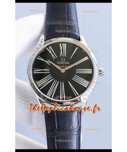 Omega De Ville Tresor Edition Montre Suisse à Quartz 36MM Boîtier Acier Cadran Noir