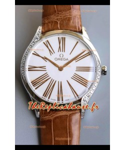 Omega De Ville Tresor Edition Montre Suisse à Quartz 36MM Boîtier Acier Cadran Blanc