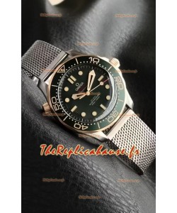 Montre Omega Seamaster Super Clone 300M Diver en titane deux tons avec cadran vert 