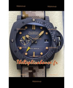 Panerai Submersible PAM1513 Carbotech GMT Navy Seals Edition Réplique Montre 44MM