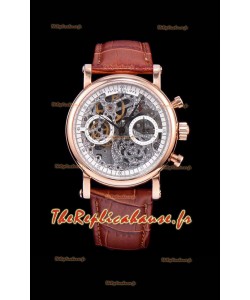 Montre chronographe squelette Patek Philippe Complications en or rose 