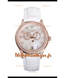 Patek Philippe Complications 4948G Quantième Annuel Phase de Lune Cadran Perlé Or Rose Réplique Suisse