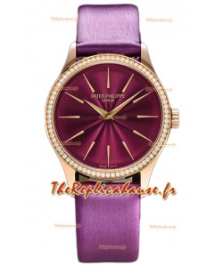 Patek Philippe Calatrava 4997 Montre pour dames en or rose avec cadran rose et mouvement automatique suisse
