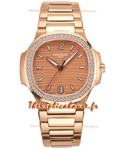 Patek Philippe Nautilus 7118R 35MM Cadran et boîtier or rose Montre réplique 1:1 