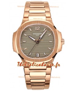 Patek Philippe Nautilus 7118R 35MM 1:1 Or Rose Cadran Gris ontre réplique 1:1 