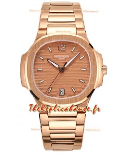 Patek Philippe Nautilus 7118R 35MM 1:1 Boîtier et cadran or rose ontre réplique 1:1 
