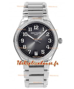 Patek Philippe Twenty-4 Cadran gris Boîtier acier 904L Montre réplique 1:1 36MM
