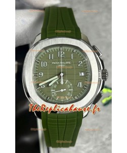 Patek Philippe Aquanaut 5968A Cadran vert Chronographe Montre réplique 1:1 