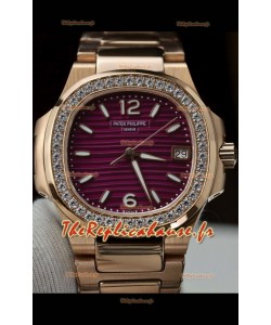 Patek Philippe Nautilus 7010/1R-013 Or Rose 32MM Quartz Suisse Réplique miroir 1:1