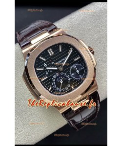 Patek Philippe Nautilus 5712/R Réplique montre suisse de qualité 1:1, cadran brun, bracelet cuir
