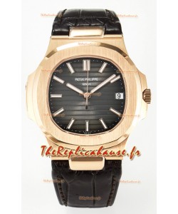 Patek Philippe Super Clone Nautilus 5711R-001 904L Or Rose Cadran Marron 