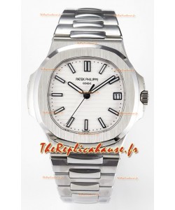 Patek Philippe Super Clone Nautilus 5711G-001 904L Acier Cadran Blanc 