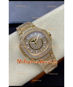 Patek Philippe Nautilus 7010 Serti de diamants Or jaune 32MM Réplique 1:1 - Diamants véritables