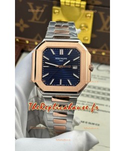 Patek Philippe Cubitus 5821 Boîtier bicolore Cadran bleu Montre Suisse Réplique 