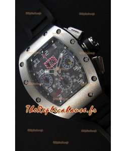 Montre Richard Mille RM011-FM Felipe Massa Étui en Titane d’une seule pièce avec Bracelet Noir