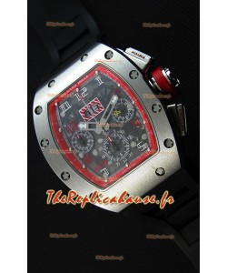 Montre Richard Mille RM011-FM Felipe Massa Étui en Titane d’une seule pièce avec Bracelet Noir