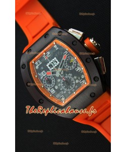 Montre Richard Mille RM011-FM Felipe Massa Étui en céramique d’une seule pièce avec Bracelet Orange