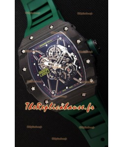 Richard Mille RM35-01 Rafael Nadal Boîtier forgé carbone avec Sangle Verte 