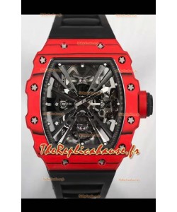 Richard Mille RM12-01 Montre réplique 1:1 du mouvement tourbillon authentique avec boîtier en fibre de carbone