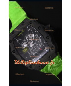 Montre Replica Suisse RM35-01 Richard Mille Edition Rafael Nadal avec un Bracelet en Nylon Vert