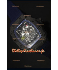 Montre Replica Suisse RM35-01 Richard Mille Edition Rafael Nadal avec un Bracelet en Nylon Bleu Militaire