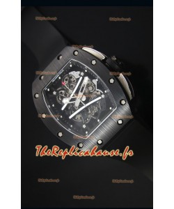 Montre Replica Suisse avec Lunette Noire avec Boitier en Céramique RM061 Richard Mille