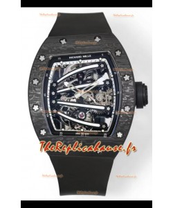 Richard Mille Super Clone RM59-01 Boîtier carbone NTPT Cadran noir Réplique Montre Suisse