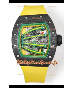Richard Mille Super Clone RM59-01 Boîtier carbone NTPT Cadran vert Réplique Montre Suisse
