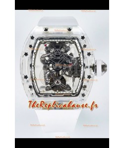 Richard Mille Super Clone 56-01 Montre avec boitier saphir transparent avec tourbillon véritable
