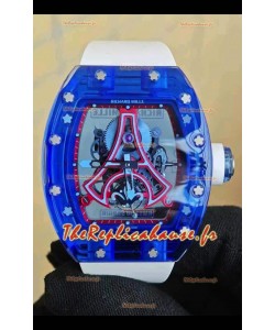 Richard Mille RM52-03 Paris Saint-Germain Tourbillon Bleu Saphirs Réplique Montre Suisse 