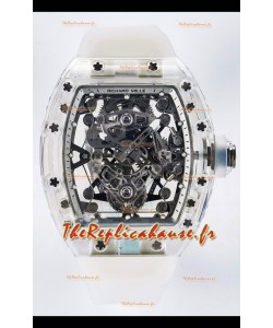Richard Mille Super Clone 56-01 Montre avec boitier saphir transparent avec tourbillon véritable