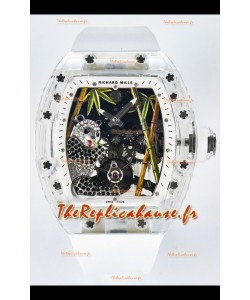 Richard Mille RM26-01 Tourbillon Panda Transparent Boîtier Saphir - Réplique Super Clone