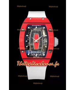 Montre Richard Mille RM07 Boîtier carbone rouge Montre réplique suisse 1:1 Superclone