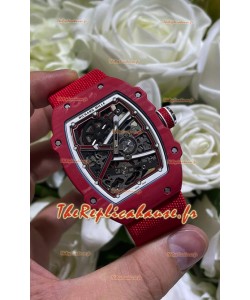 Montre Richard Mille Super Clone RM67-02 Carbone rouge TPT 37 Grammes Bracelet rouge