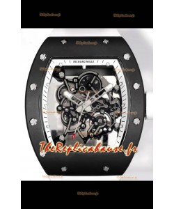 Richard Mille Super Clone RM055 Montre Boîtier Céramique avec Tourbillon Authentique